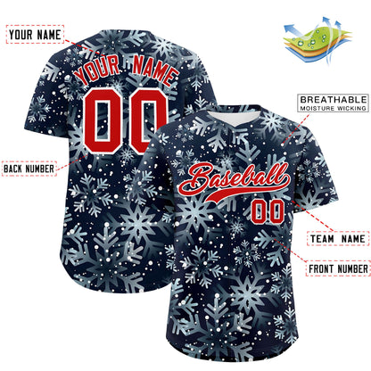 Custom Christmas Graffiti Pattern Authentic Baseball Jersey