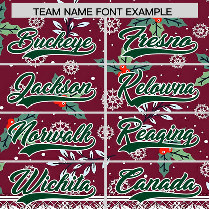 Custom Christmas Graffiti Pattern Authentic Baseball Jersey