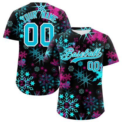 Custom Christmas Graffiti Pattern Authentic Baseball Jersey