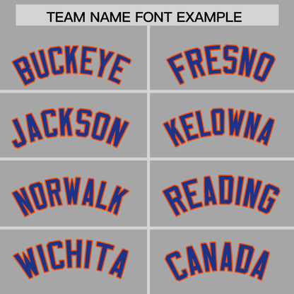 Custom Gray Royal Personalized Phonetic Rhythm Authentic Baseball Jersey