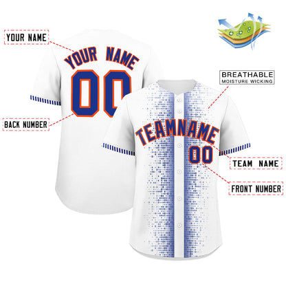 Custom White Royal Personalized Phonetic Rhythm Authentic Baseball Jersey