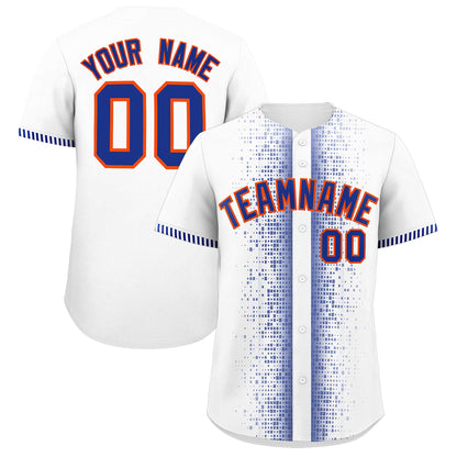 Custom White Royal Personalized Phonetic Rhythm Authentic Baseball Jersey