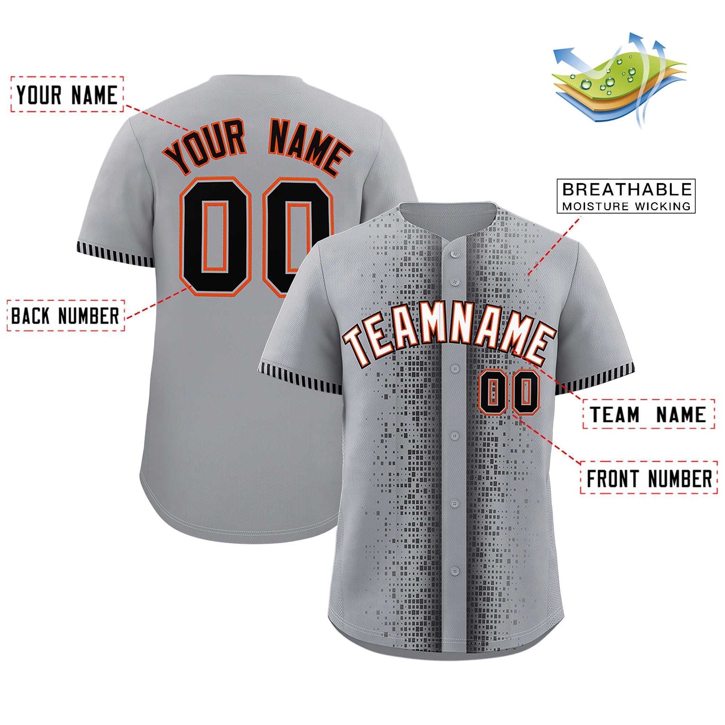 Custom Dark Gray Black Personalized Phonetic Rhythm Authentic Baseball Jersey