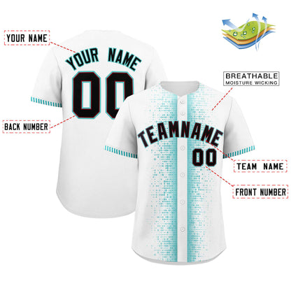 Custom White Bright Green Personalized Phonetic Rhythm Authentic Baseball Jersey