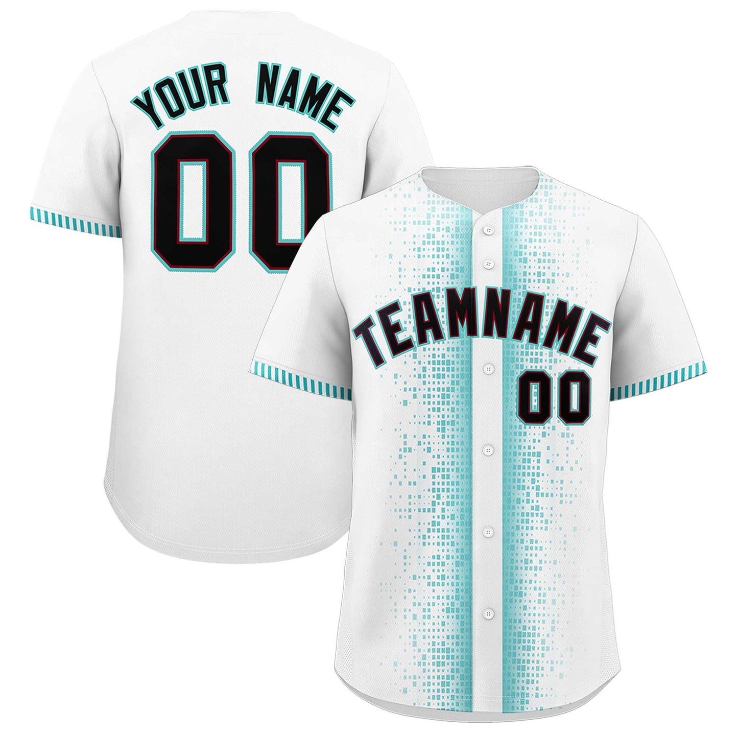 Custom White Bright Green Personalized Phonetic Rhythm Authentic Baseball Jersey