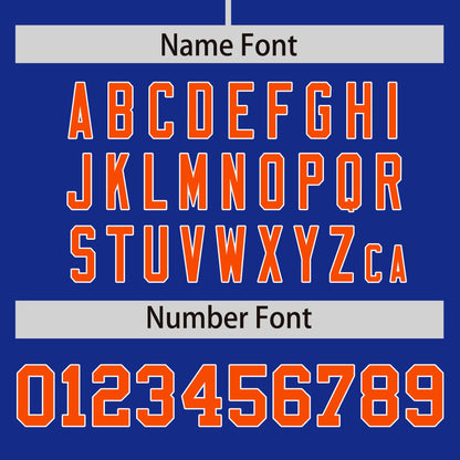 Custom Royal Orange Personalized Phonetic Rhythm Authentic Baseball Jersey