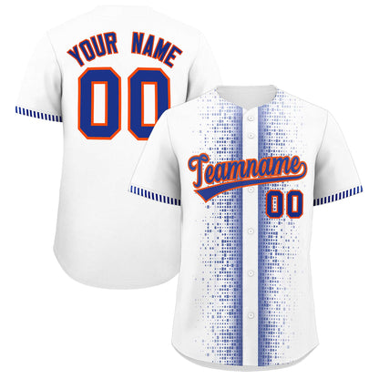 Custom White Royal Personalized Phonetic Rhythm Authentic Baseball Jersey