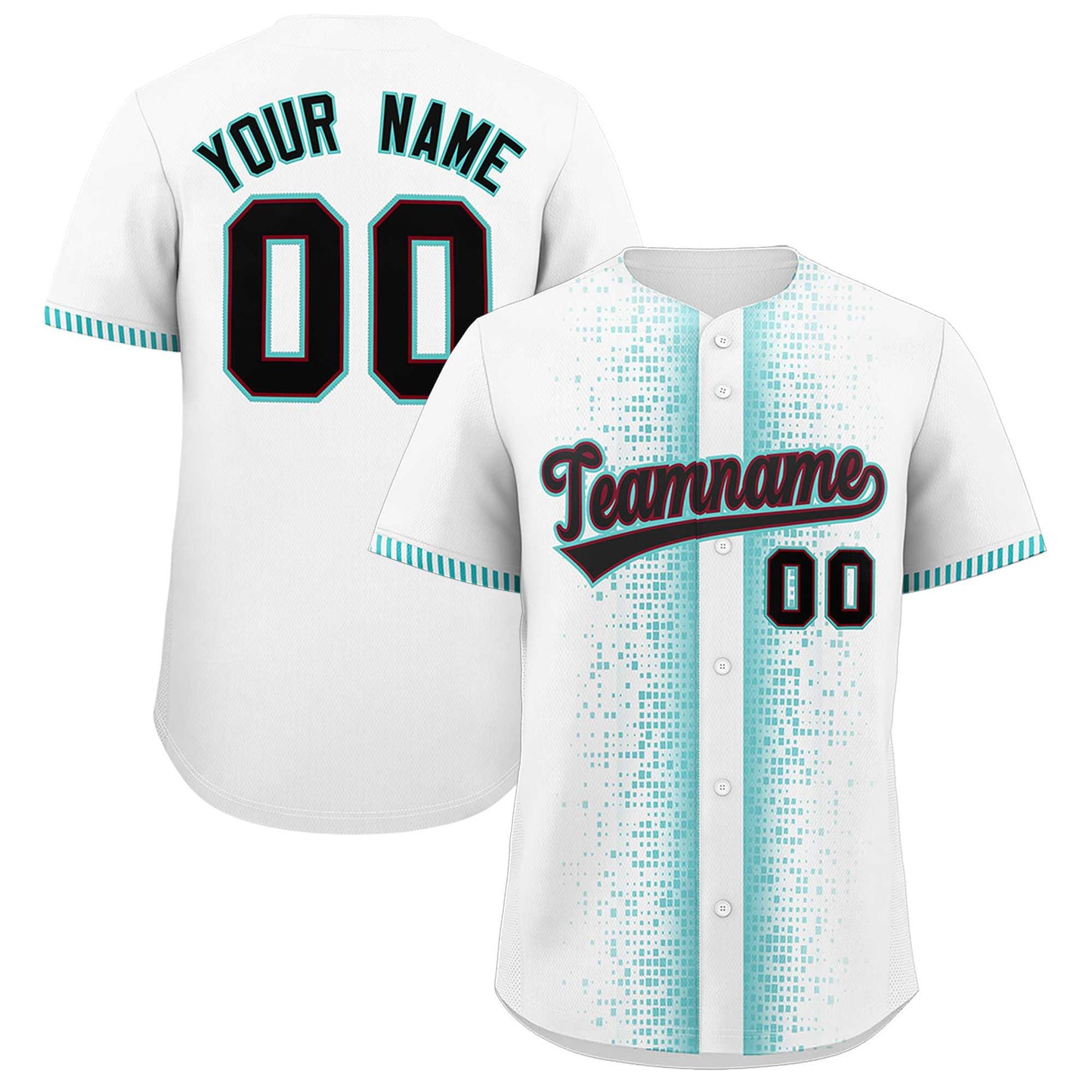 Custom White Bright Green Personalized Phonetic Rhythm Authentic Baseball Jersey