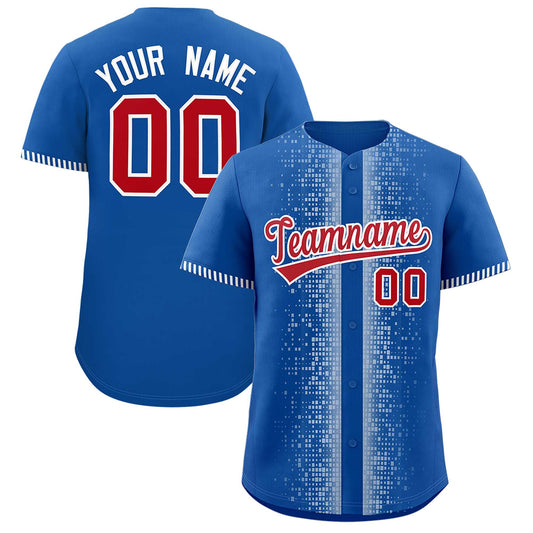 Custom Royal White Personalized Phonetic Rhythm Authentic Baseball Jersey