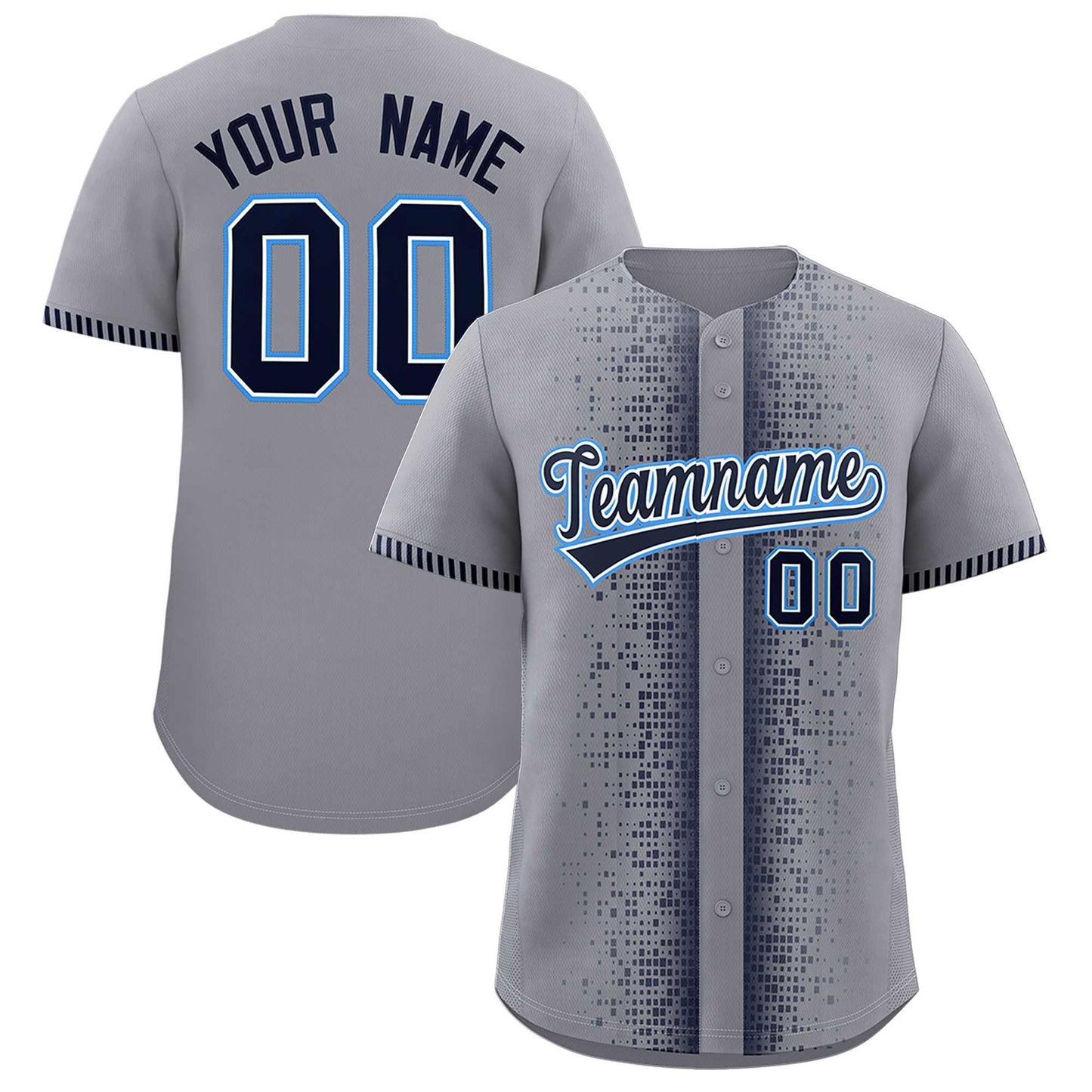 Custom Dark Gray Navy Personalized Phonetic Rhythm Authentic Baseball Jersey