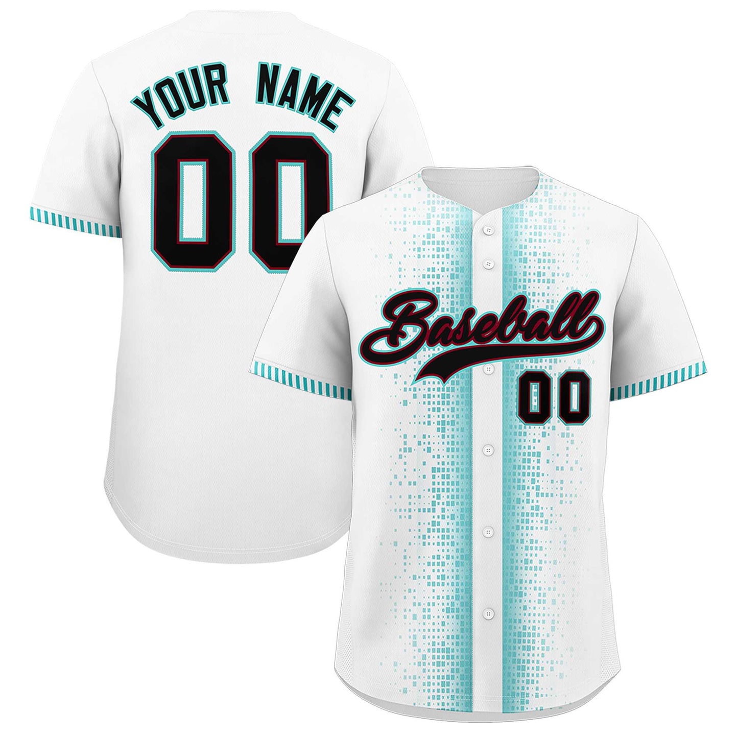 Custom White Bright Green Personalized Phonetic Rhythm Authentic Baseball Jersey