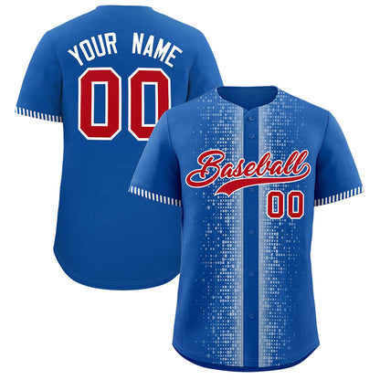 Custom Royal White Personalized Phonetic Rhythm Authentic Baseball Jersey