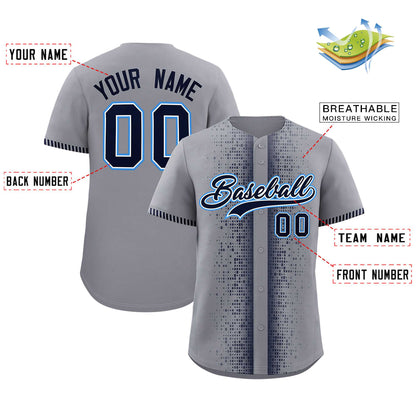 Custom Dark Gray Navy Personalized Phonetic Rhythm Authentic Baseball Jersey