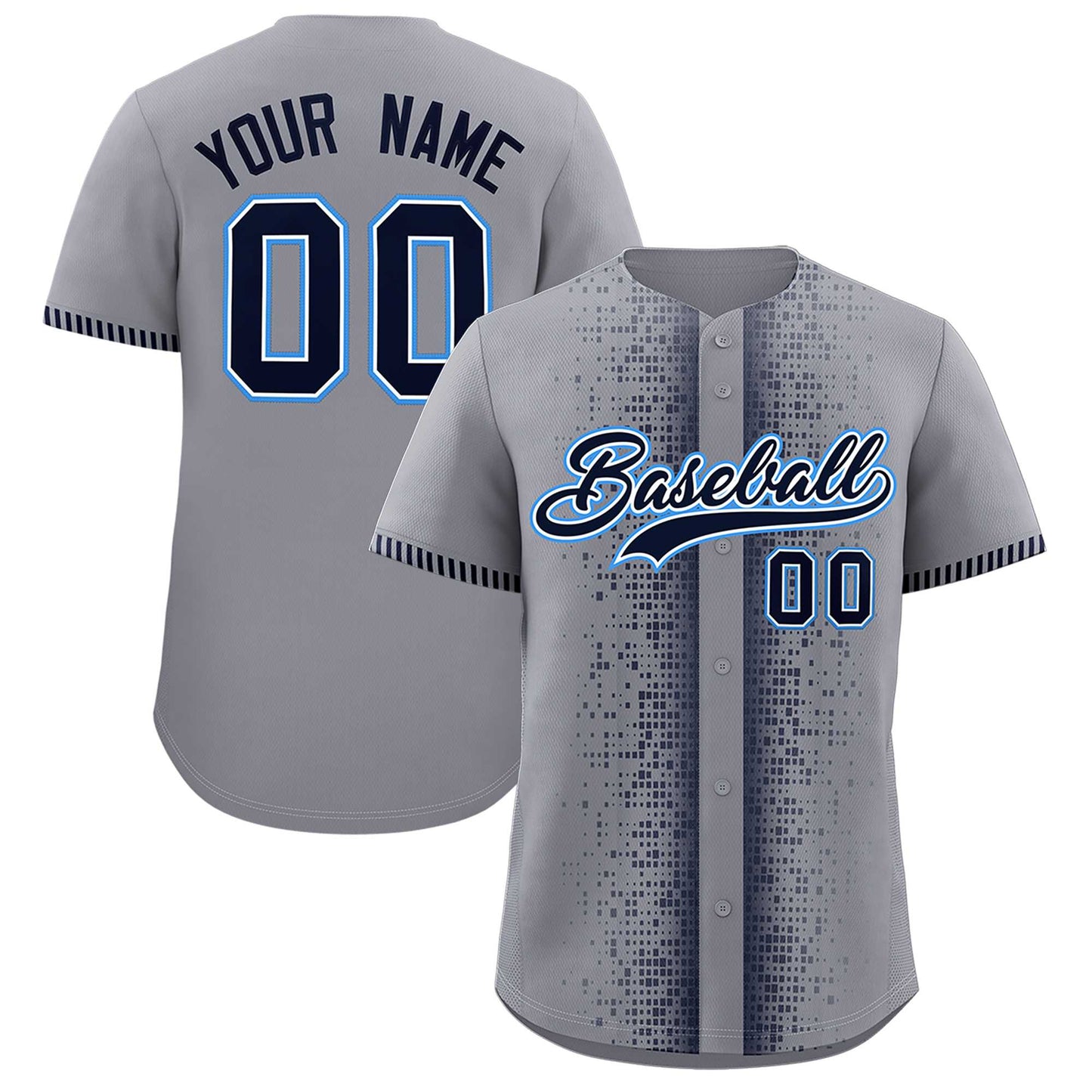 Custom Dark Gray Navy Personalized Phonetic Rhythm Authentic Baseball Jersey