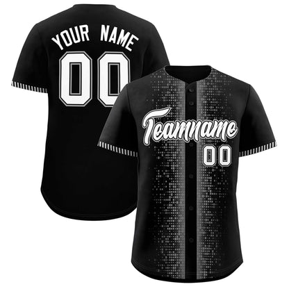 Custom Black Gray Personalized Phonetic Rhythm Authentic Baseball Jersey