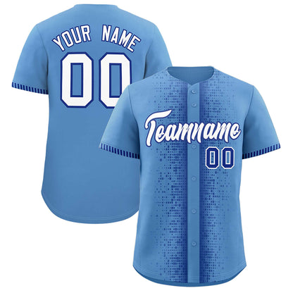 Custom Light Blue Royal Personalized Phonetic Rhythm Authentic Baseball Jersey