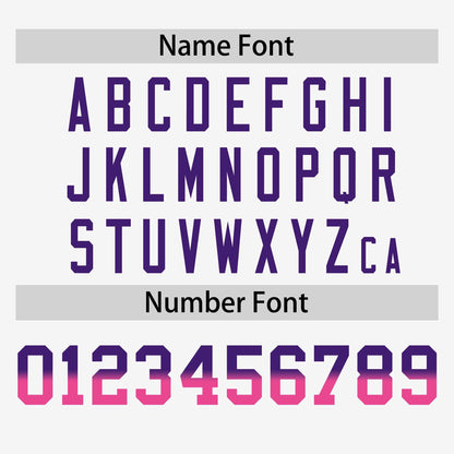 Custom White Purple-Pink Personalized Gradient Font And Side Design Authentic Baseball Jersey