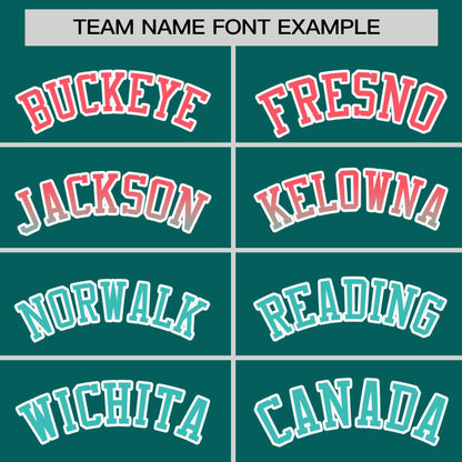 Custom Aqua Lt Red-Aqua Personalized Gradient Font And Side Design Authentic Baseball Jersey