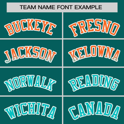 Custom Aqua Orange-Aqua Personalized Gradient Font And Side Design Authentic Baseball Jersey