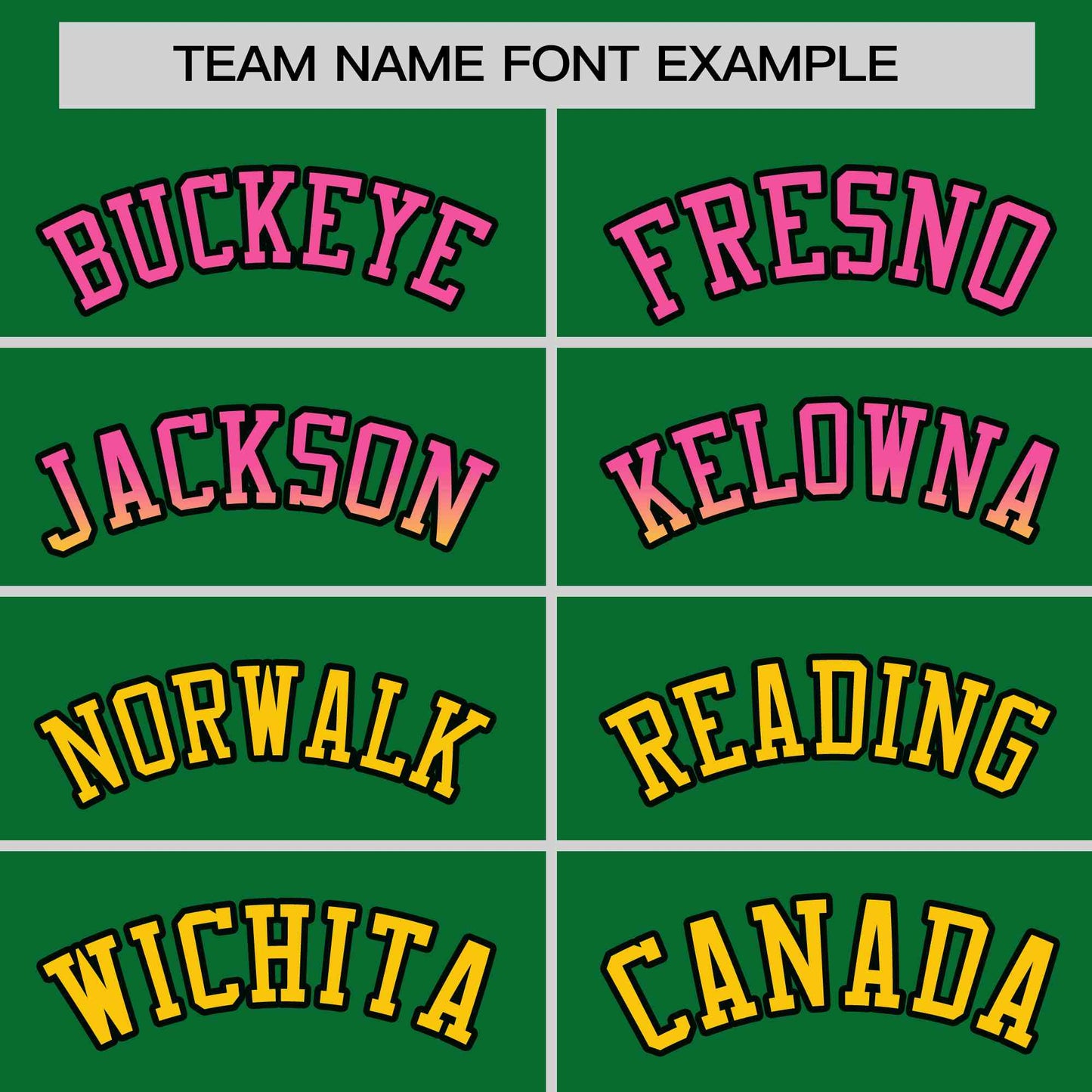 Custom Kelly Green Pink-Gold Personalized Gradient Font And Side Design Authentic Baseball Jersey