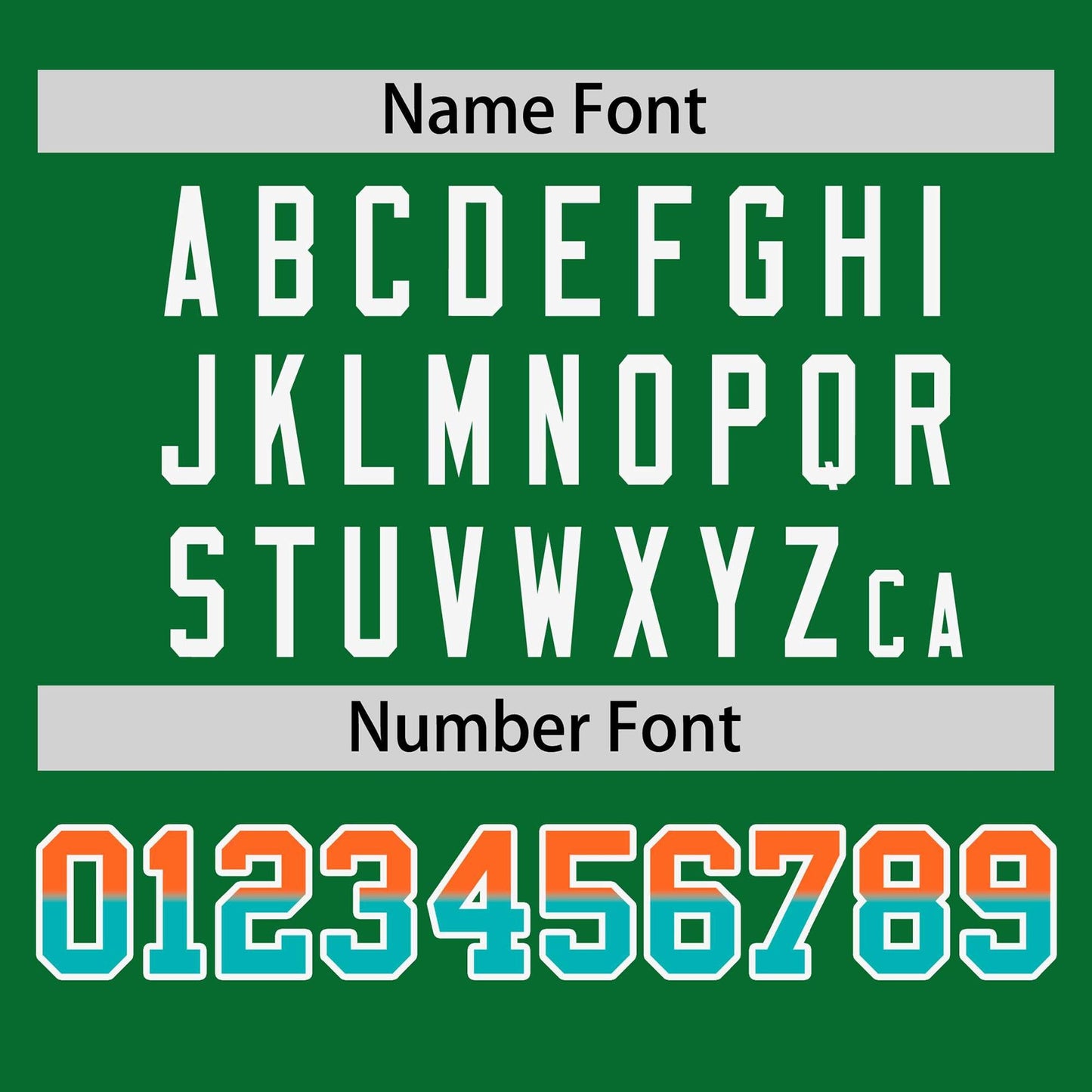 Custom Kelly Green Orange-Aqua Personalized Gradient Font And Side Design Authentic Baseball Jersey