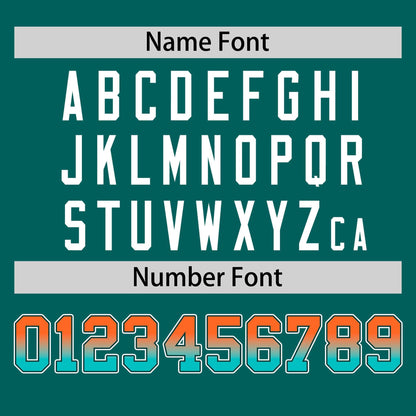 Custom Aqua Orange-Aqua Personalized Gradient Font And Side Design Authentic Baseball Jersey