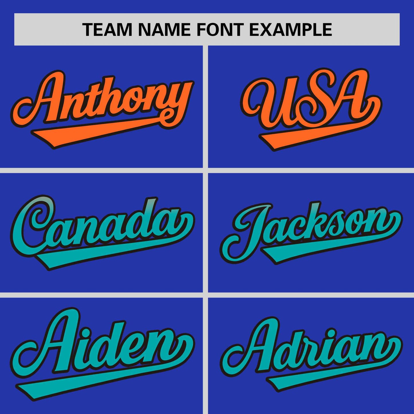 Custom Royal Orange-Aqua Personalized Gradient Font And Side Design Authentic Baseball Jersey