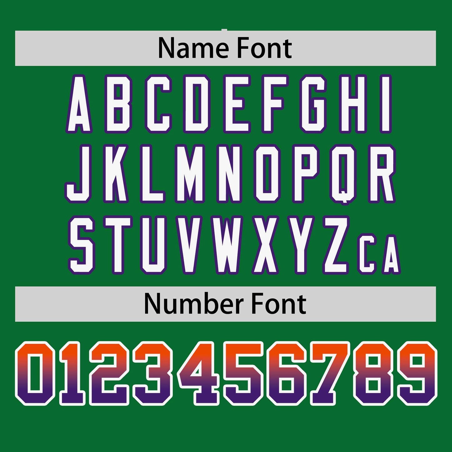 Custom Kelly Green Orange-Purple Personalized Gradient Font And Side Design Authentic Baseball Jersey