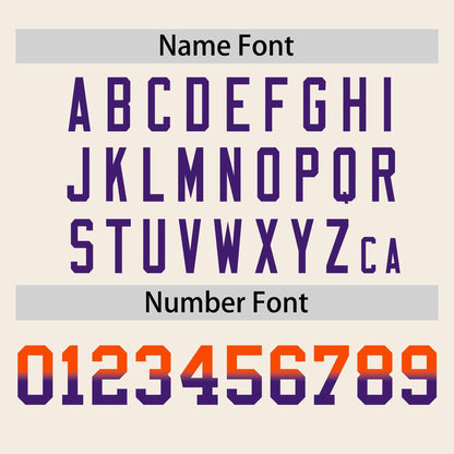 Custom Cream Orange-Purple Personalized Gradient Font And Side Design Authentic Baseball Jersey