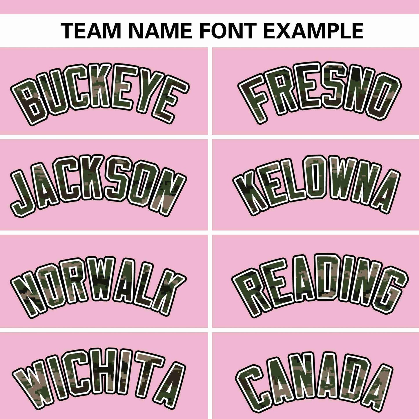 Custom Light Pink Personalized Camo Font Authentic Baseball Jersey