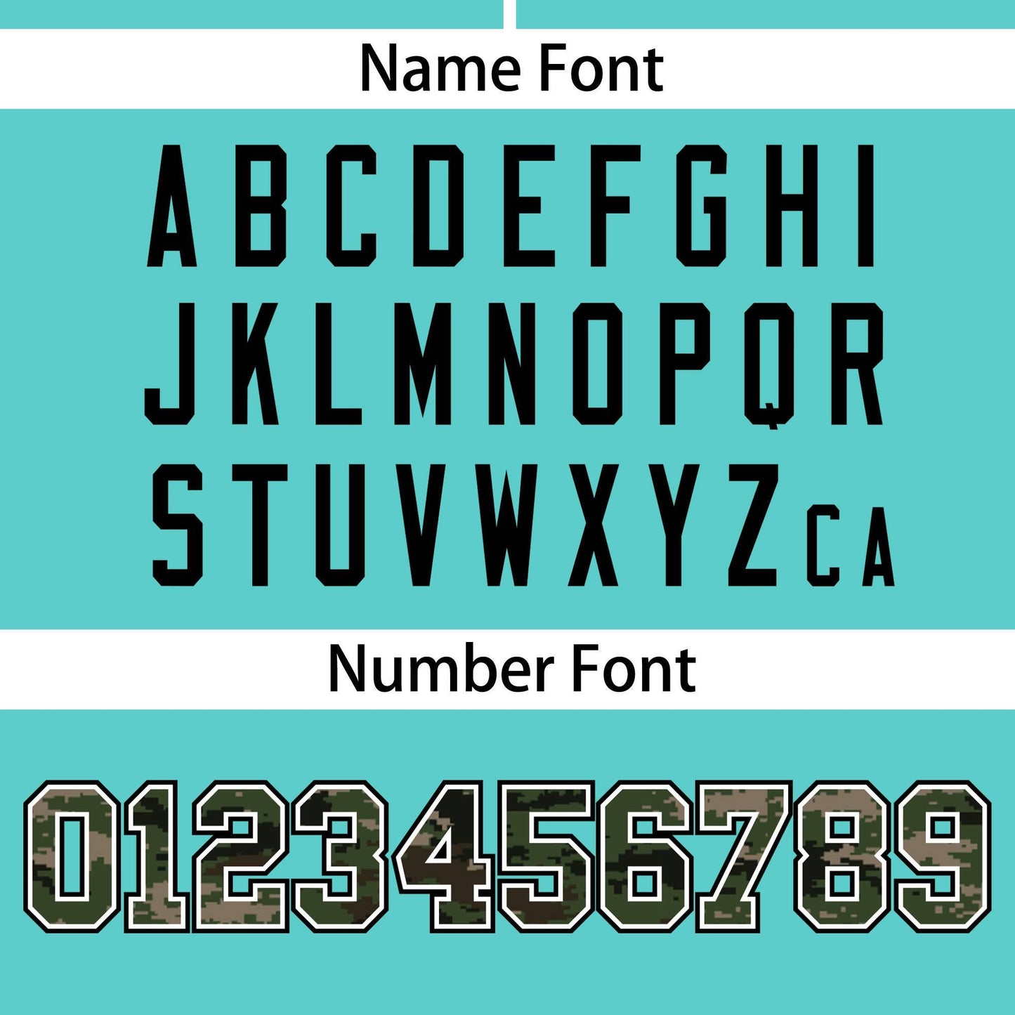 Custom Aqua Personalized Camo Font Authentic Baseball Jersey