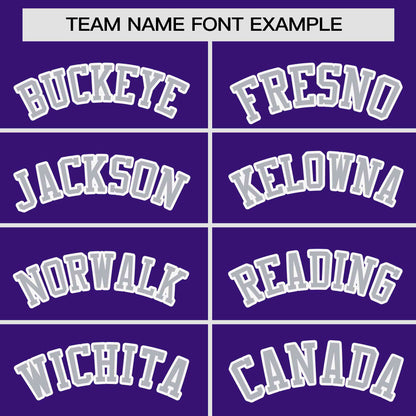 Custom Purple Gray Personalized Gradient Side Design Authentic Baseball Jersey