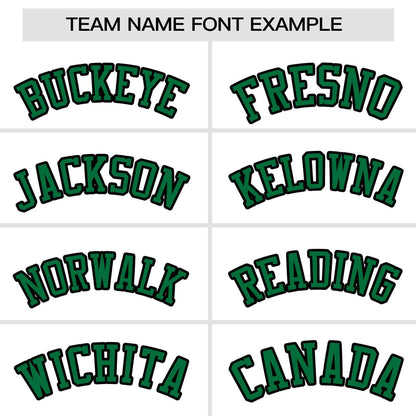 Custom White Kelly Green Personalized Gradient Side Design Authentic Baseball Jersey