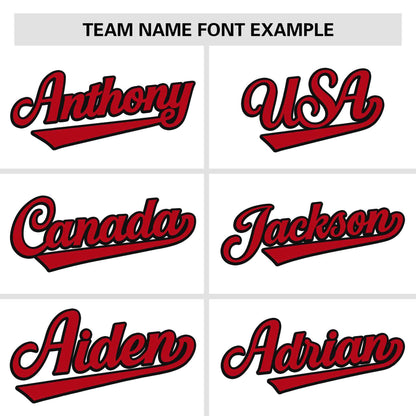 Custom White Red Personalized Gradient Side Design Authentic Baseball Jersey