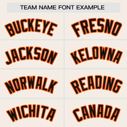 Custom Cream Orange Personalized Raglan Sleeves Authentic Baseball Jersey