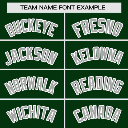 Custom Green Gray Personalized Raglan Sleeves Authentic Baseball Jersey