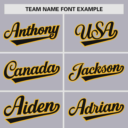 Custom Gray Yellow Personalized Raglan Sleeves Authentic Baseball Jersey