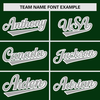 Custom Green Gray Personalized Raglan Sleeves Authentic Baseball Jersey