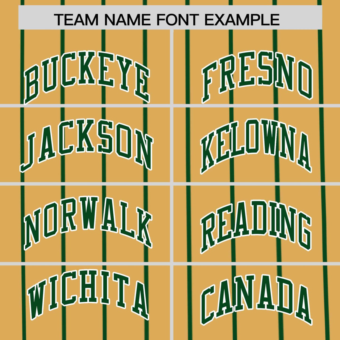 Custom Old Gold Green Pinstripe Personalized Side Two-tone Authentic Baseball Jersey