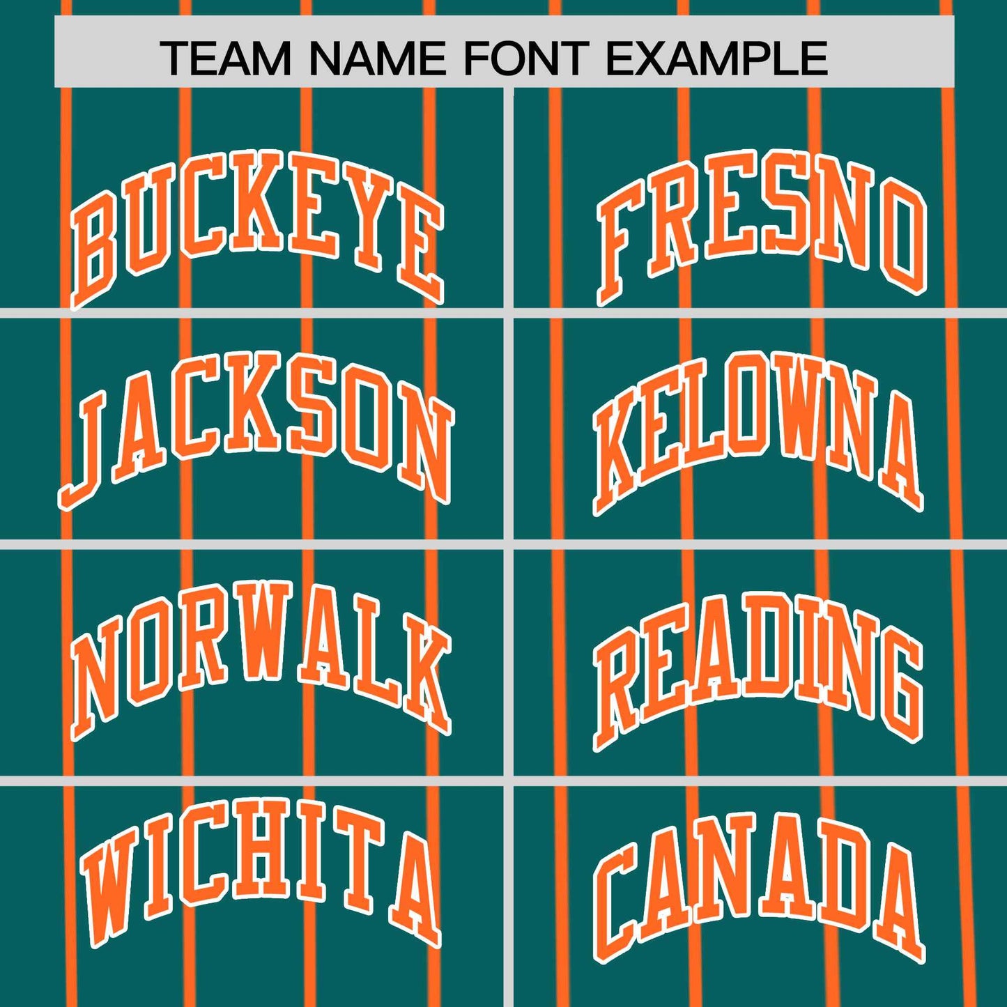 Custom Aqua Orange Pinstripe Personalized Side Two-tone Authentic Baseball Jersey