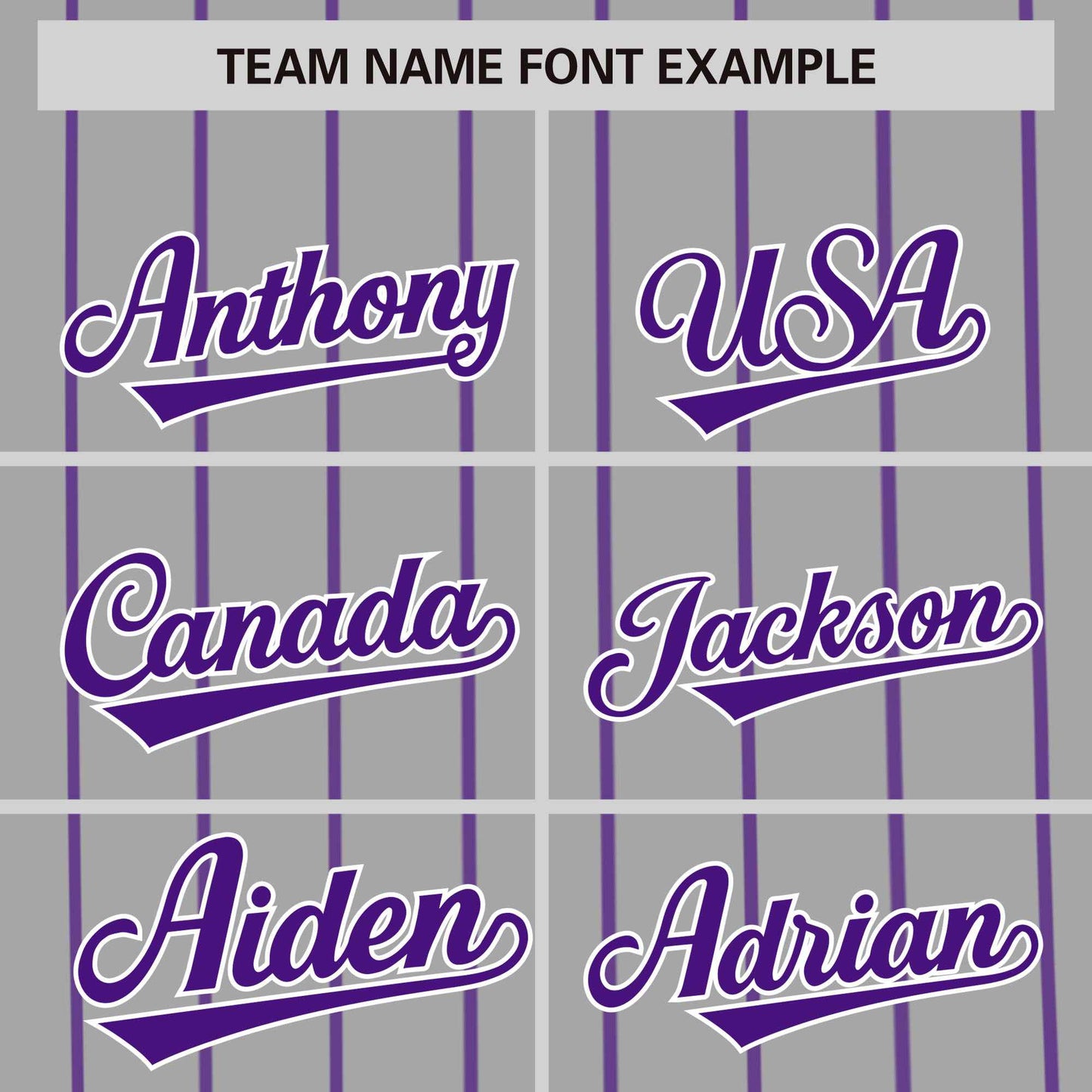 Custom Gray Purple Pinstripe Personalized Side Two-tone Authentic Baseball Jersey