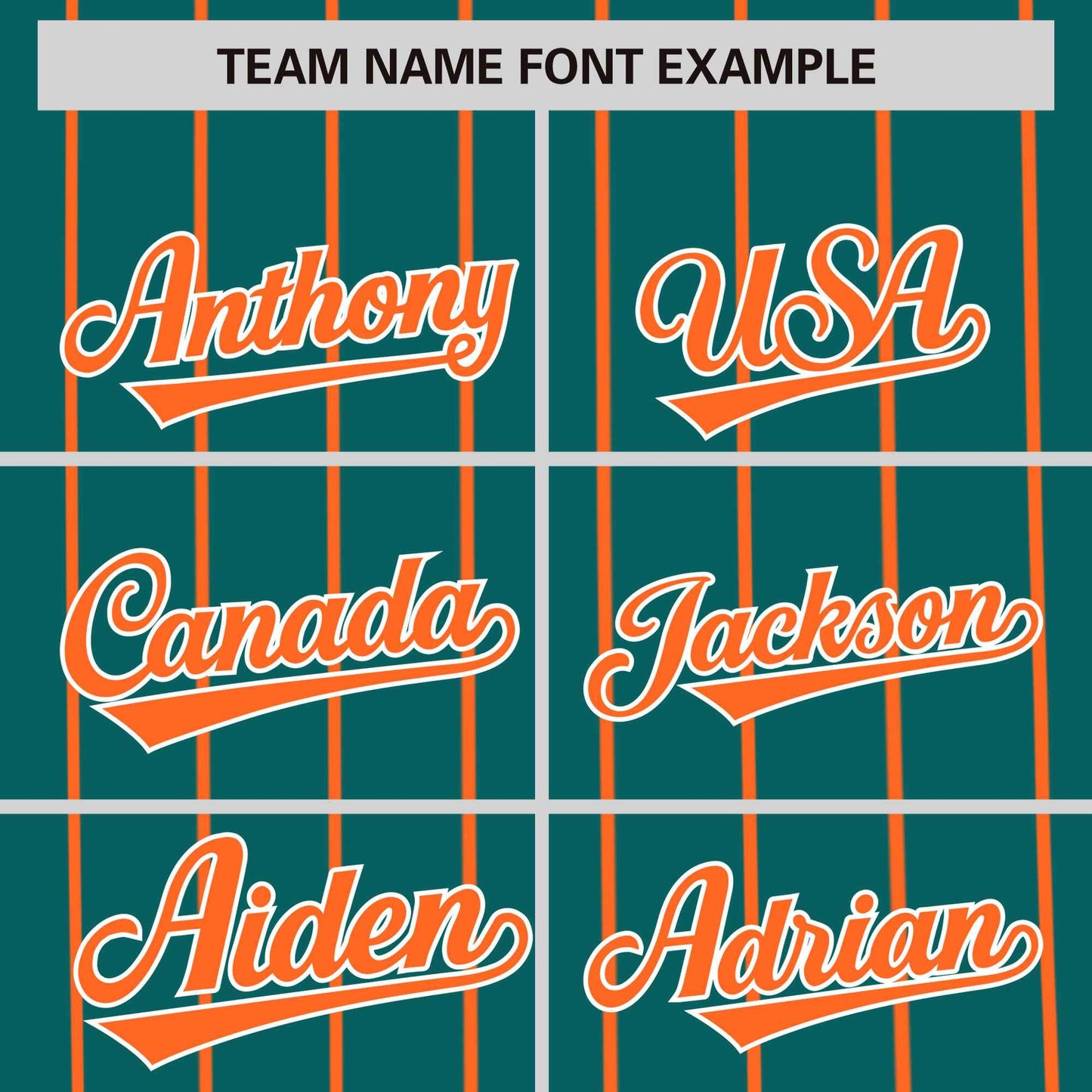 Custom Aqua Orange Pinstripe Personalized Side Two-tone Authentic Baseball Jersey