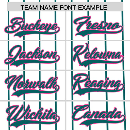 Custom White Aqua Pinstripe Personalized Side Two-tone Authentic Baseball Jersey