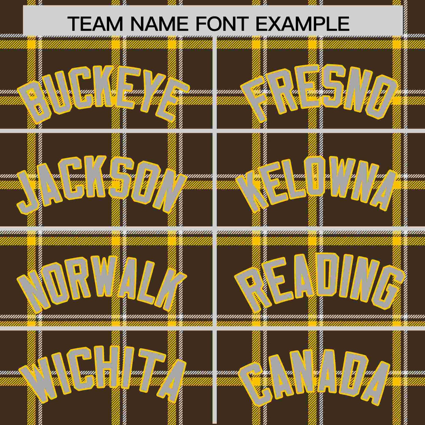 Custom Brown Personalized Plaid Design Authentic Baseball Jersey