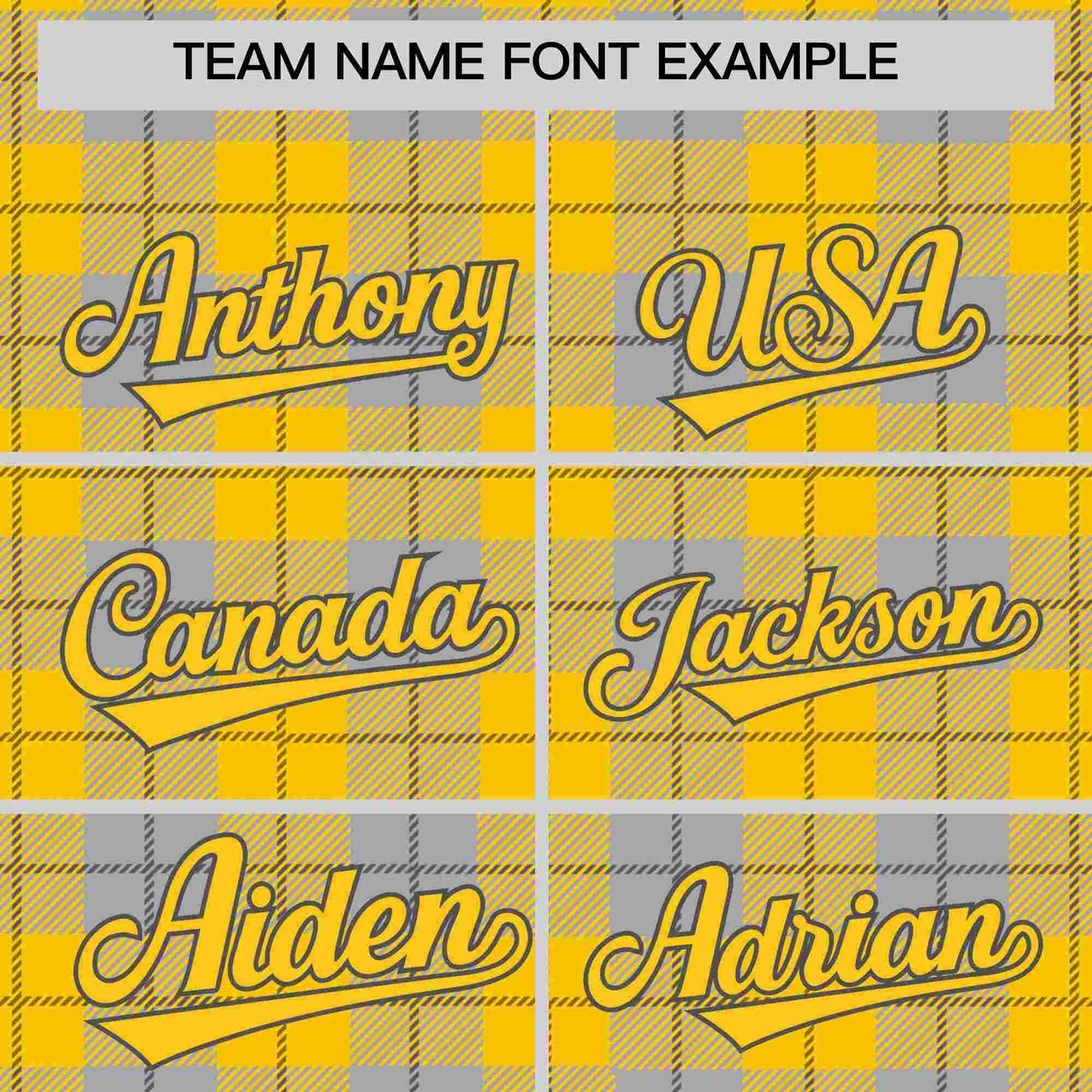 Custom Gold Gray Personalized Plaid Design Authentic Baseball Jersey