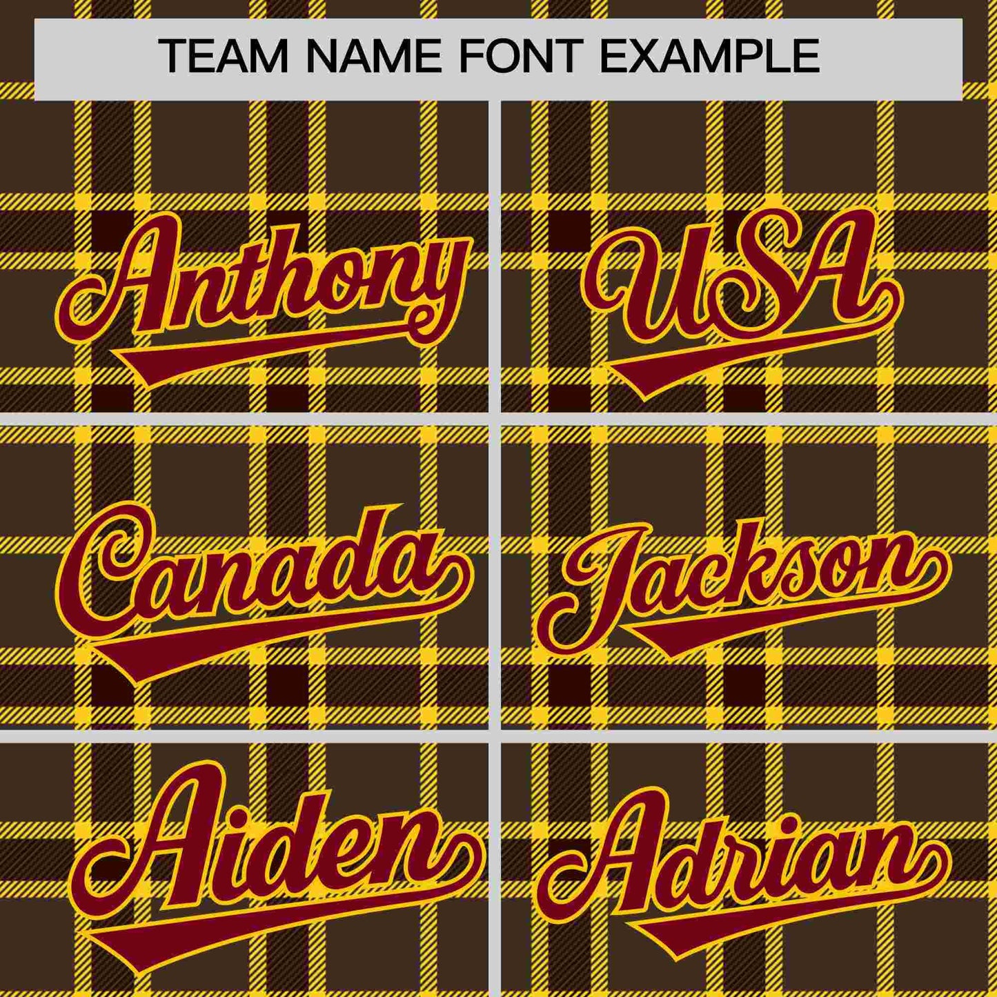 Custom Brown Personalized Plaid Design Authentic Baseball Jersey