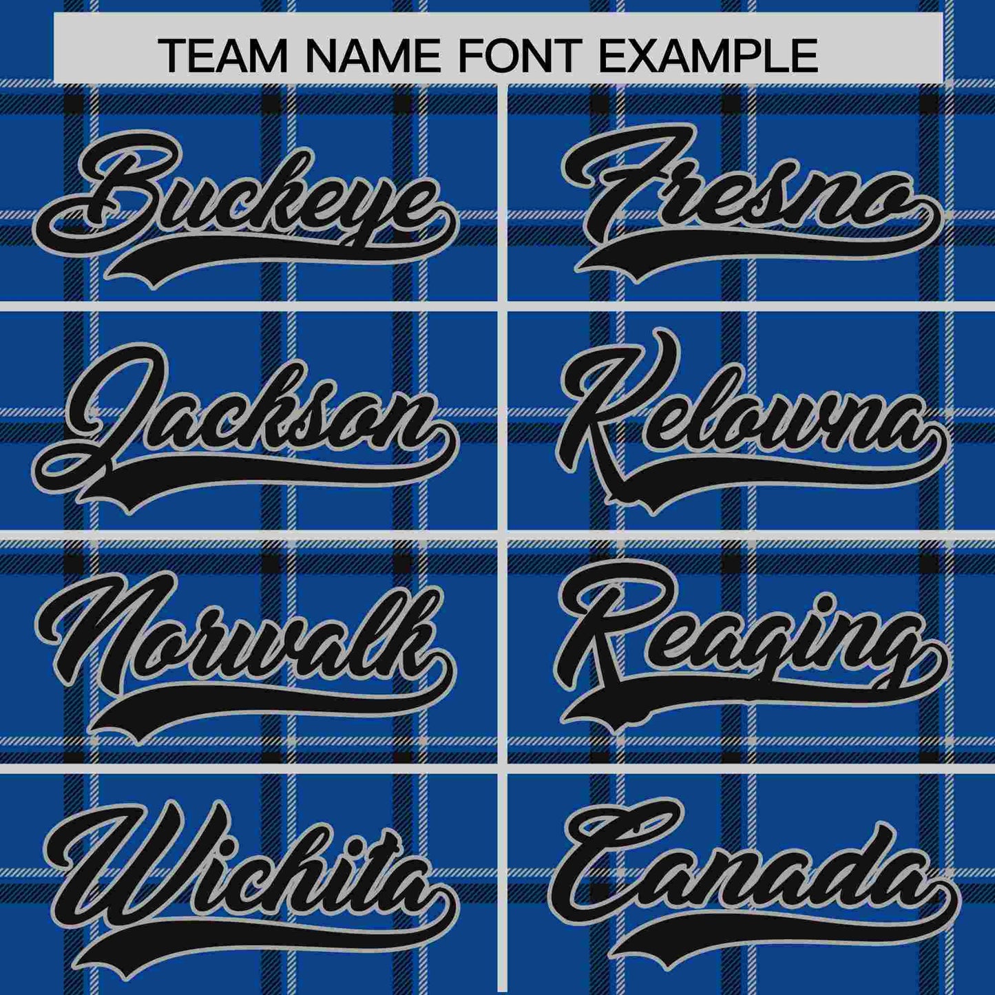 Custom Royal Personalized Plaid Design Authentic Baseball Jersey