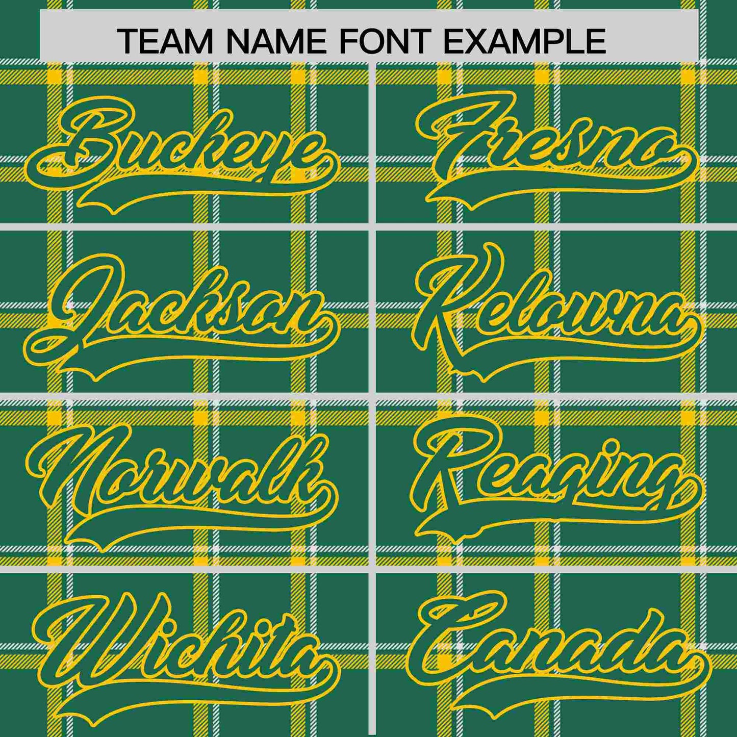 Custom Kelly Green Personalized Plaid Design Authentic Baseball Jersey