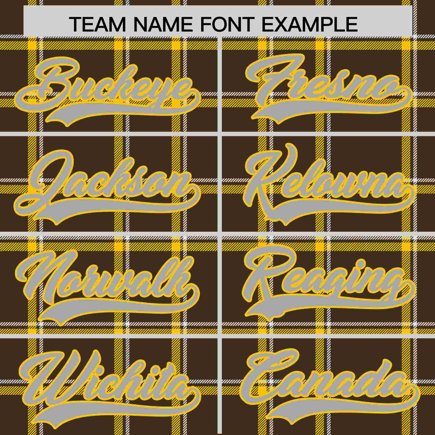 Custom Brown Personalized Plaid Design Authentic Baseball Jersey