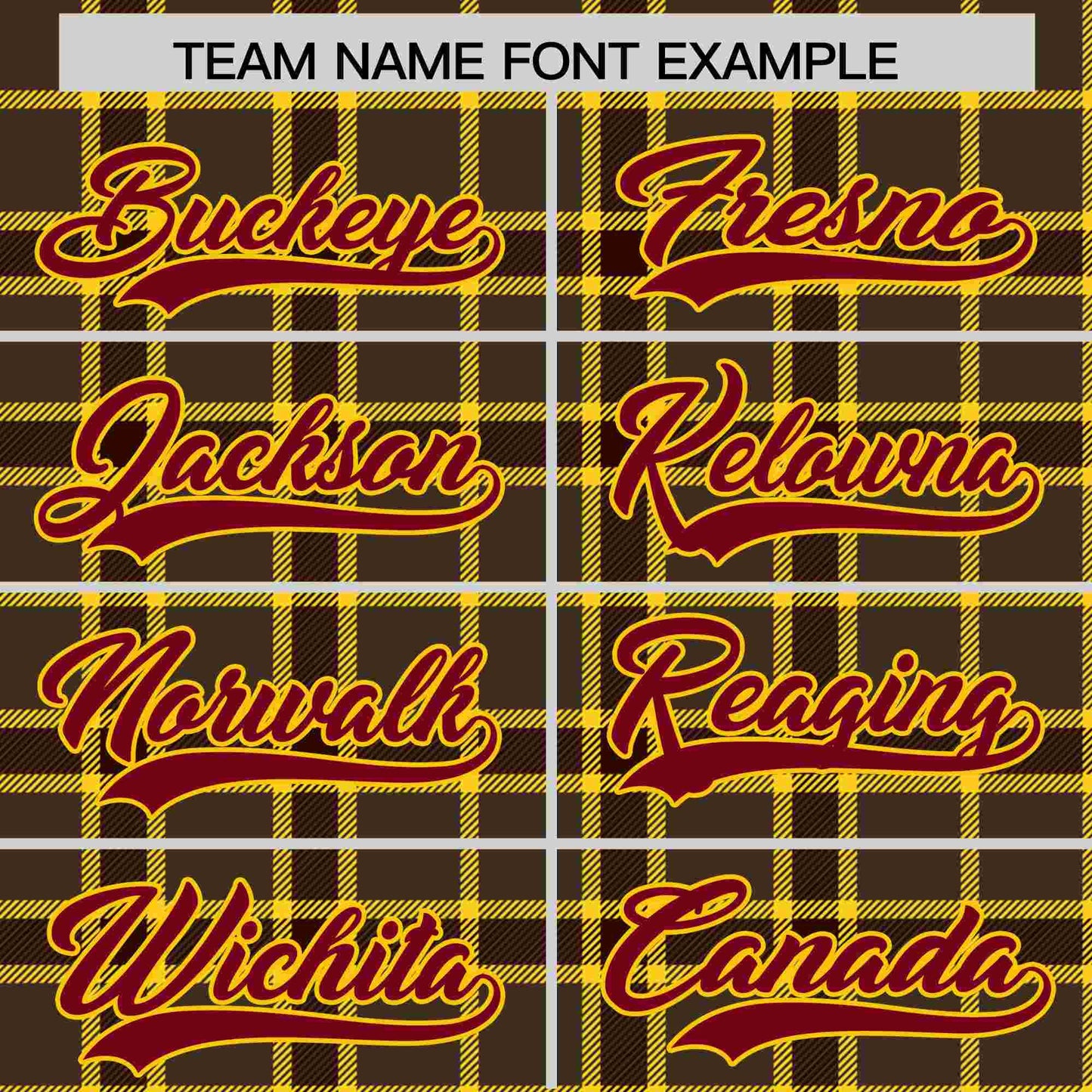 Custom Brown Personalized Plaid Design Authentic Baseball Jersey